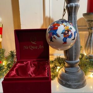 Ne’Qwa Art “”Ice Escapades” by Barbara Lavallee Christmas Ornament with Case